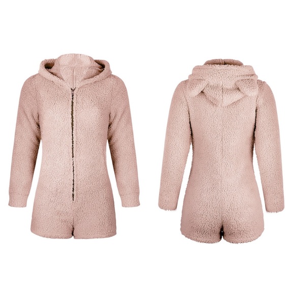 Sexy Animal Hoodie Sleep Jumpsuit with Ears - Picture 12 of 16